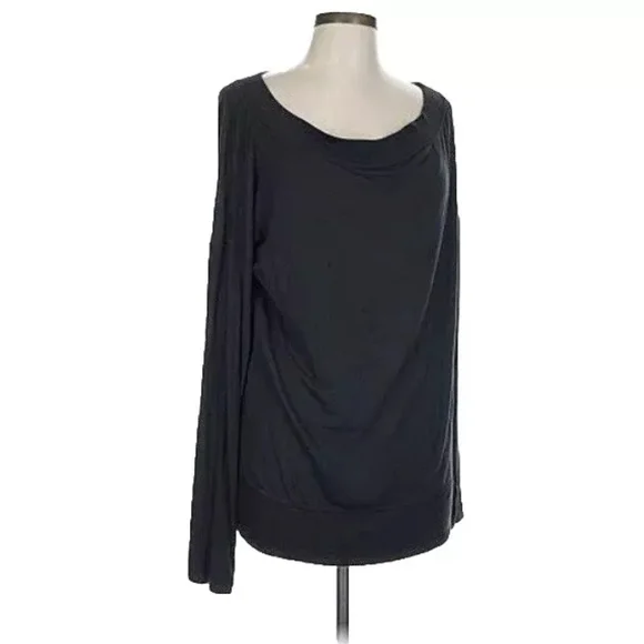 Athleta Barre Studio Off-Shoulder Sweater Black XL - Picture 6 of 6